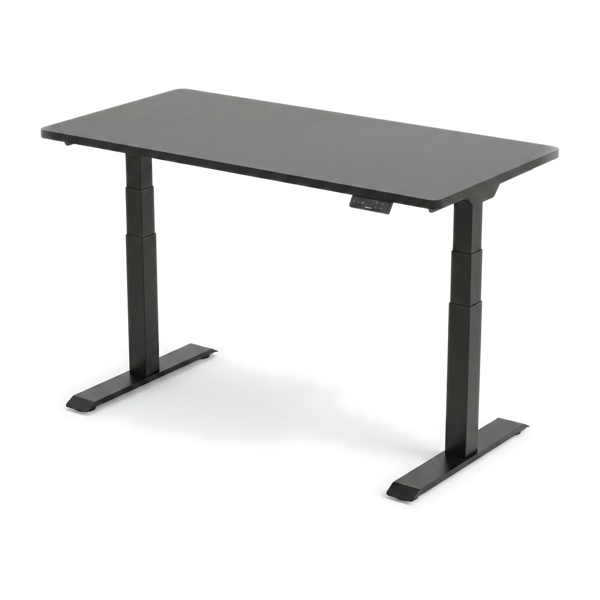 Bureau assis-debout électrique ElevatePlus cadre noir, plateau noir