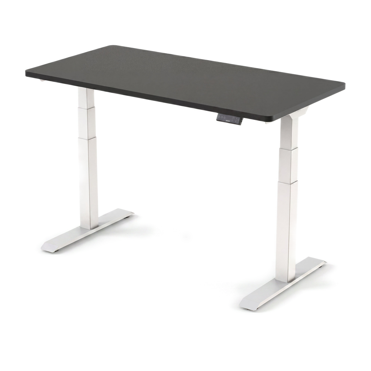 Bureau assis-debout électrique ElevatePlus cadre blanc, plateau noir