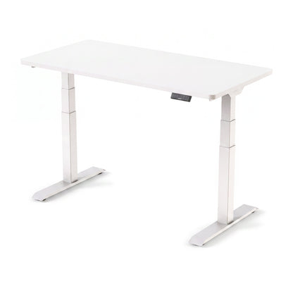 Bureau assis-debout ElevatePlus PROBYTE – cadre blanc, plateau blanc