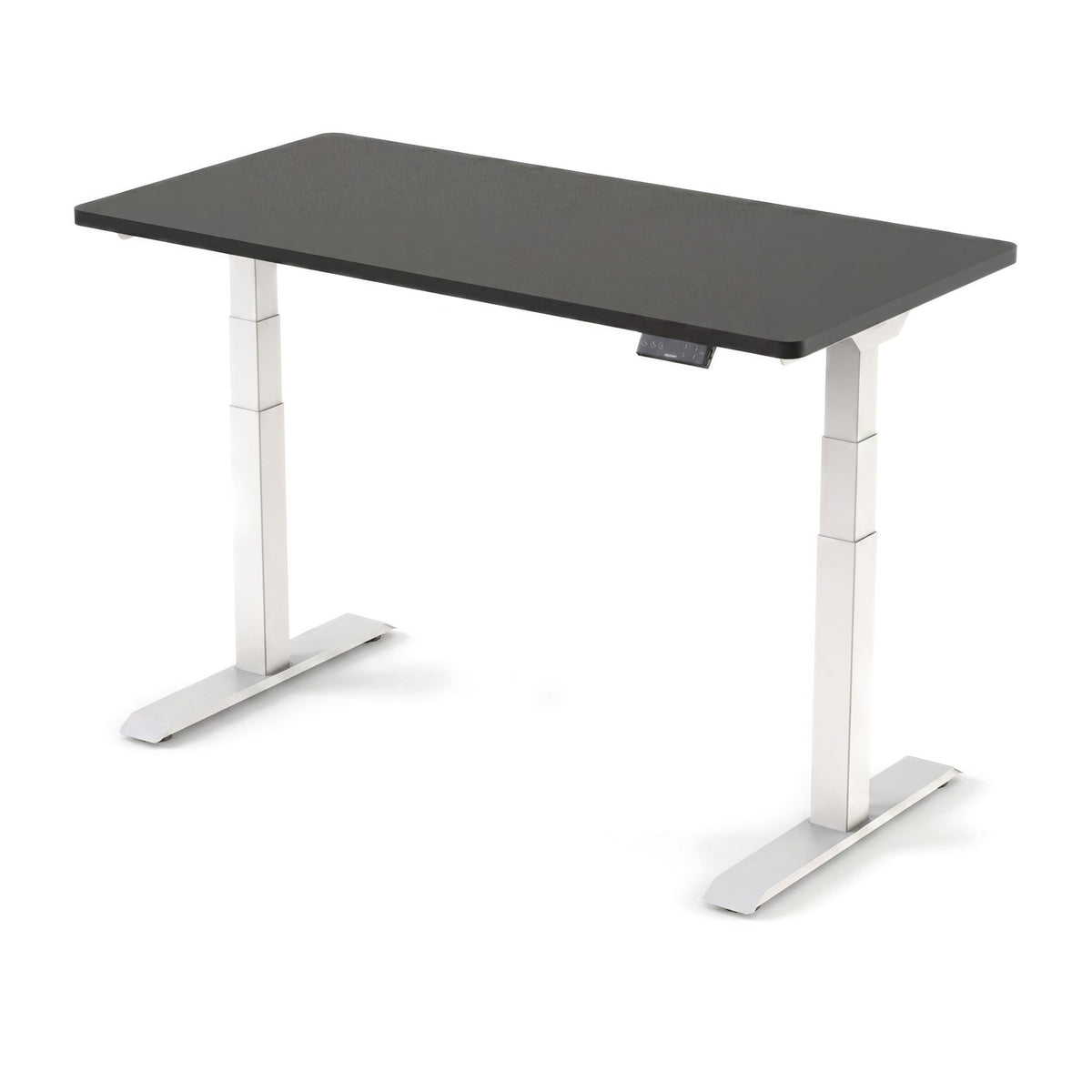 Bureau assis-debout ElevatePlus PROBYTE – cadre blanc, plateau noir