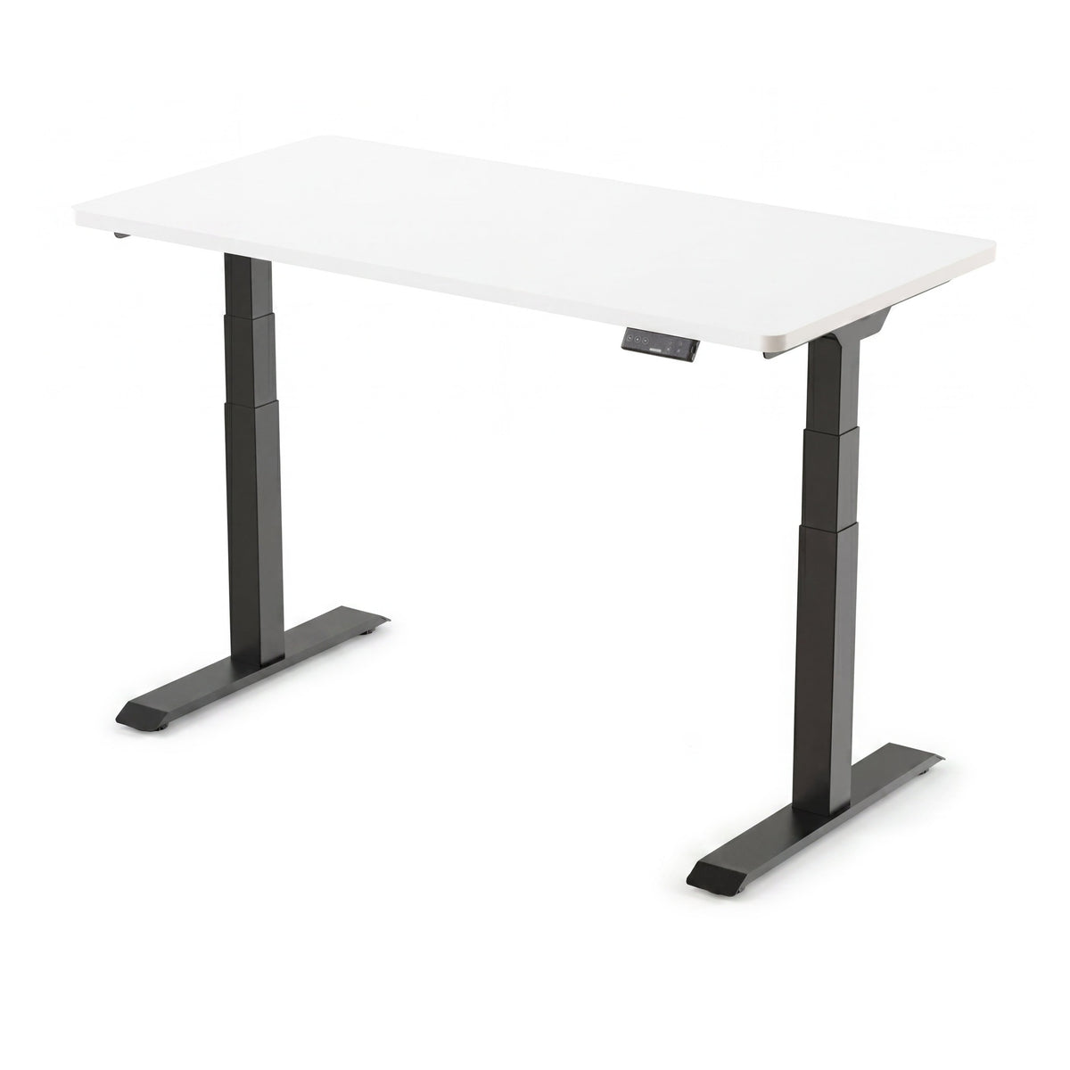 Bureau assis-debout ElevatePlus PROBYTE – cadre noir, plateau blanc