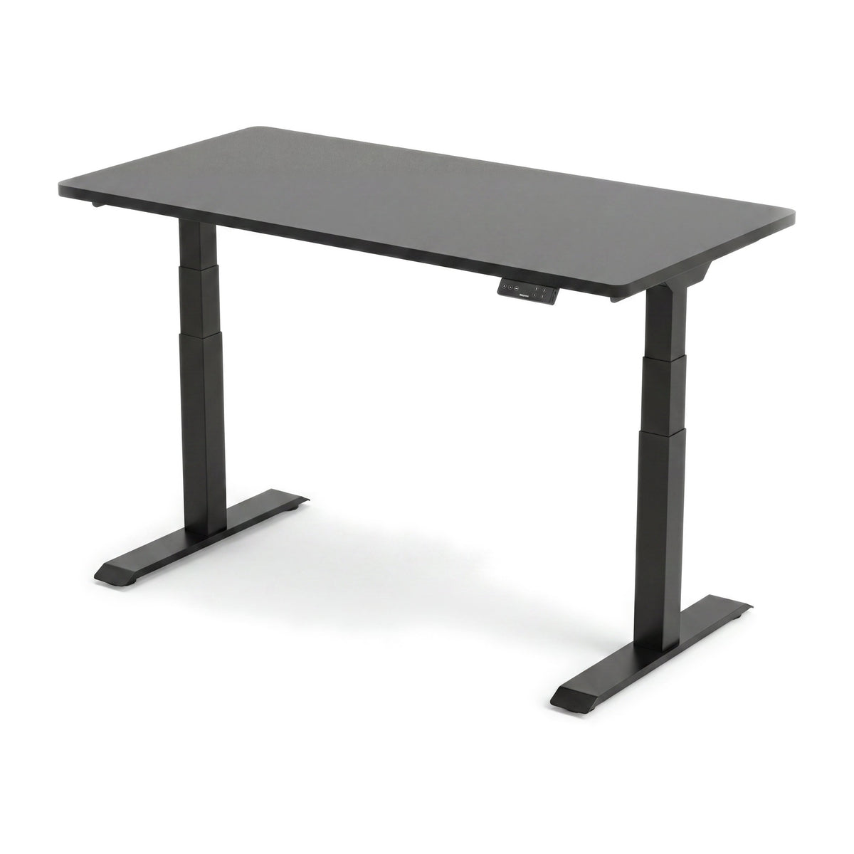 Bureau assis-debout ElevatePlus PROBYTE – cadre noir, plateau noir