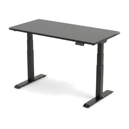 Bureau assis-debout ElevatePlus PROBYTE – cadre noir, plateau noir