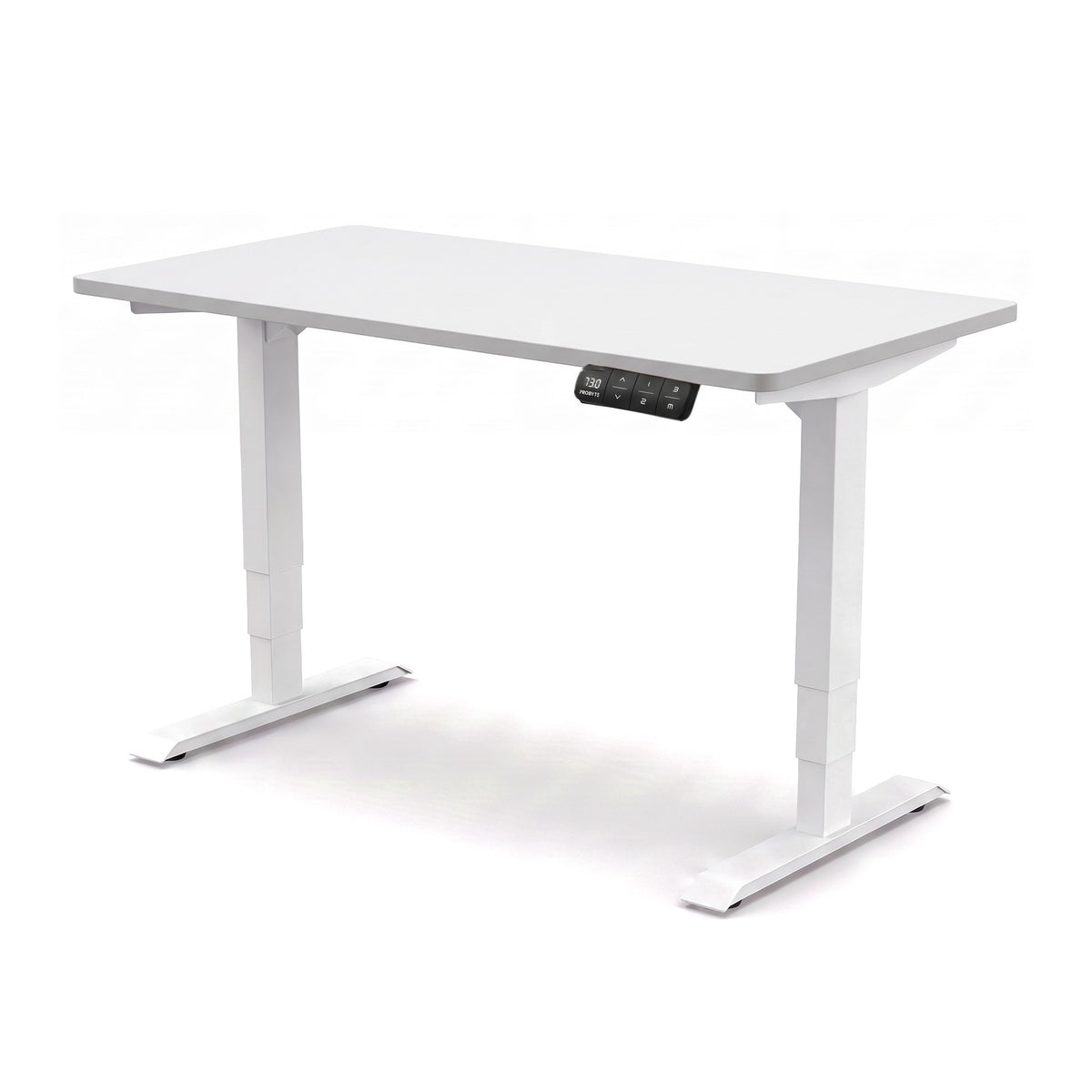 Bureau assis-debout ElevatePro PROBYTE – cadre blanc, plateau blanc