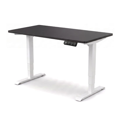 Bureau assis-debout ElevatePro PROBYTE – cadre blanc, plateau noir