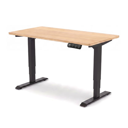 Bureau assis-debout ElevatePro PROBYTE – cadre noir, plateau chêne